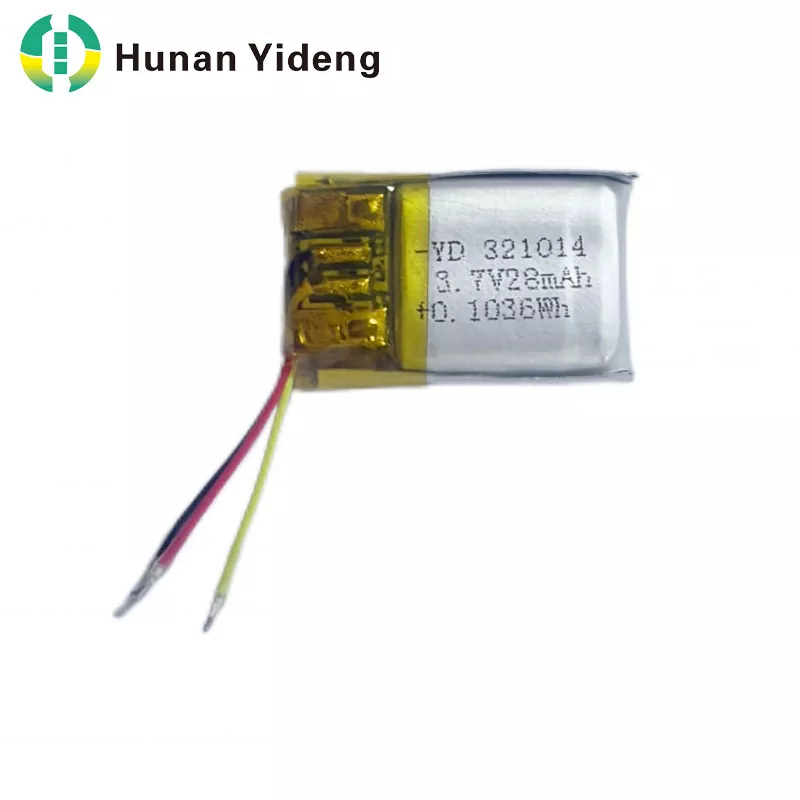321014 28mah 3.7V Şarj Edilebilir Küçük Prizmatik Pil